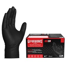 GLOVEWORKS HD Black Nitrile Industrial Disposable Gloves, 6 Mil, Large,