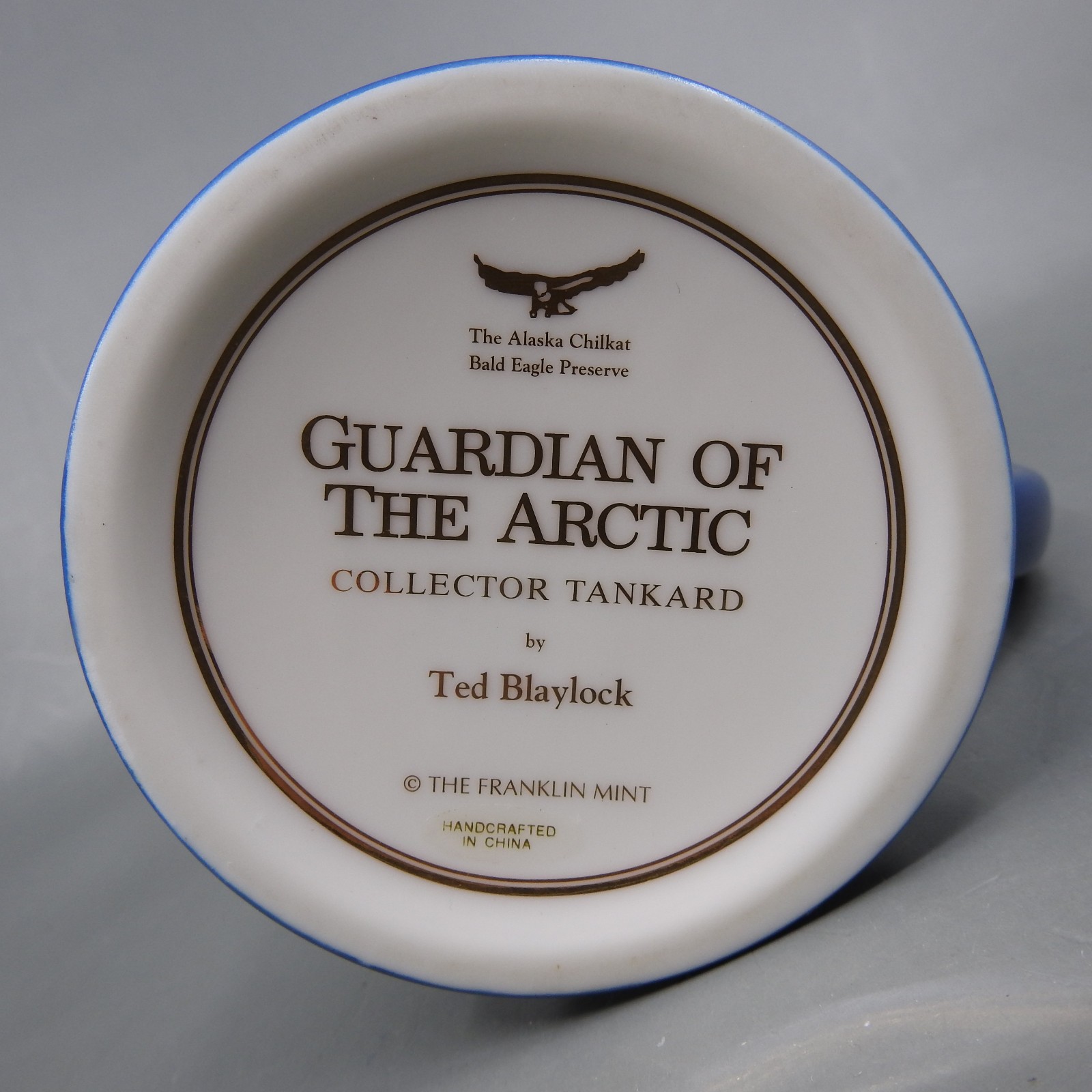 Franklin Mint Guardian of the Arctic Eagle Tankard Stein Ted Blaylock w/ COA Tag
