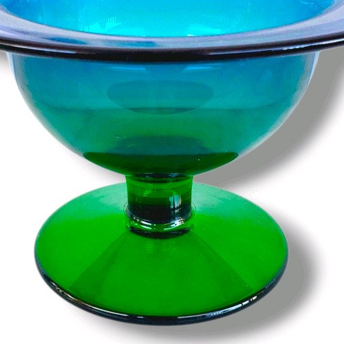 Orrefors blau grün Bonboniere Schale Kunstglas von Erika Lagerbielke Schweden - Bild 6 von 8