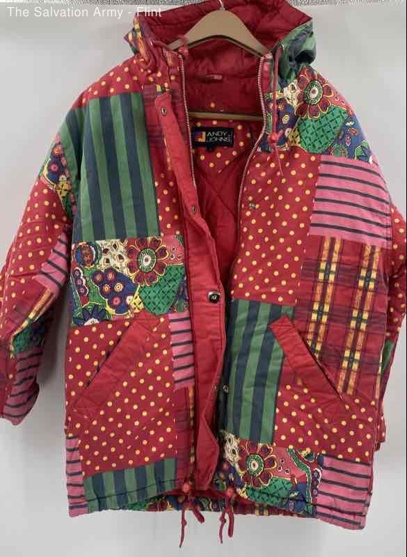 Andy Johns Womens Multicolor Patchwork Cotton Qui… - image 1