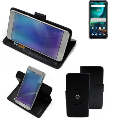 360° Schutzhülle für UMIDIGI Bison Wallet Case Universal schwarz Kunstleder T