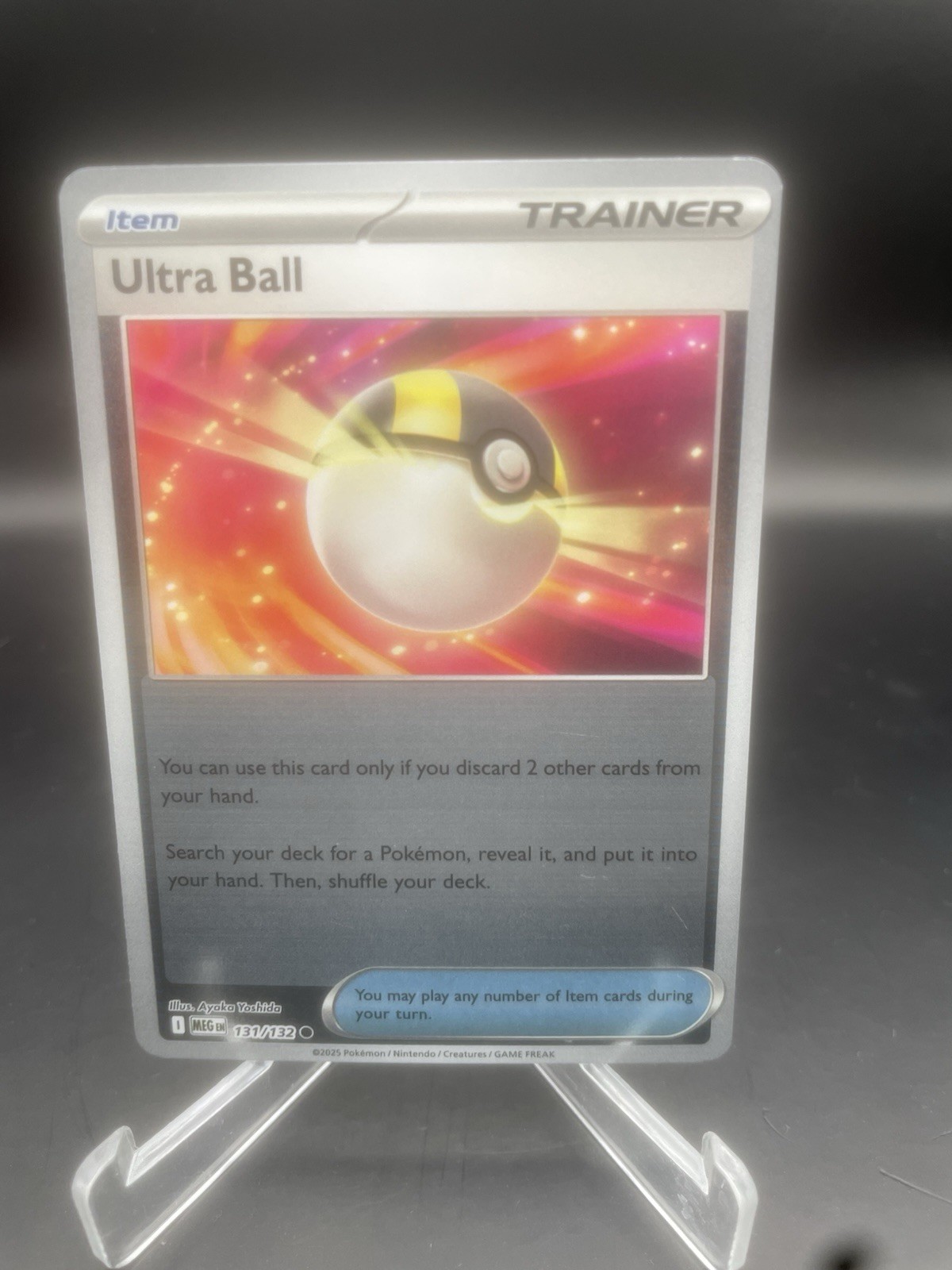 Ultra Ball 131/132 — Pokémon Mega Evolution Reverse Holo NM Trainer