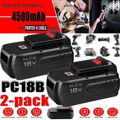 #ad 2Pack 18V 4.5Ah Replace Battery for Porter Cable PC18B 18 Volt Cordless Tools $29.00