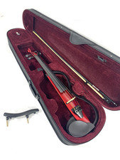 YAMAHA SV-120 Electric Silent Violin Red w/ Bow, Case Used From JAPAN
