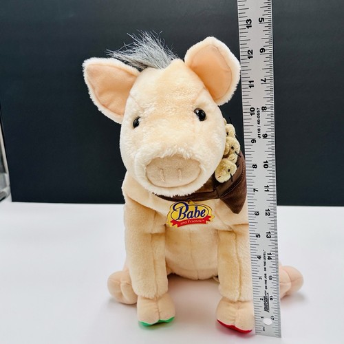 Vintage 1990er BABE Schwein in der Stadt & Mäuse 14 Zoll sprechendes Plüschtier funktioniert! - Bild 10 von 10