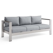 Modway Shore Outdoor Patio Aluminum and Fabri...