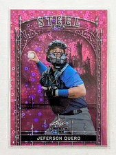 2024 Leaf Trinity Jefferson Quero Steel Pink Donut Circles /7 #S-51 Brewers