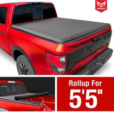 Fit 2004-2015 Nissan Titan 5.5' Bed Soft Roll-up Tonneau Cover