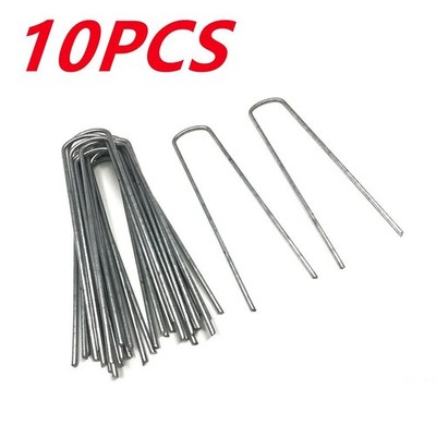10Pcs Metall Boden U Zelt Heringe Pavillon Camping Plane-Haken 10/15/20 CM Länge