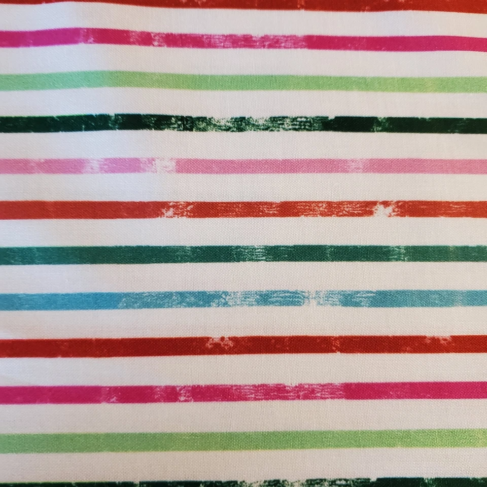 Tela 100 % algodón Dear Stella arco iris rayas desgastadas FQ HY BTY por yarda Foto 3 de 3