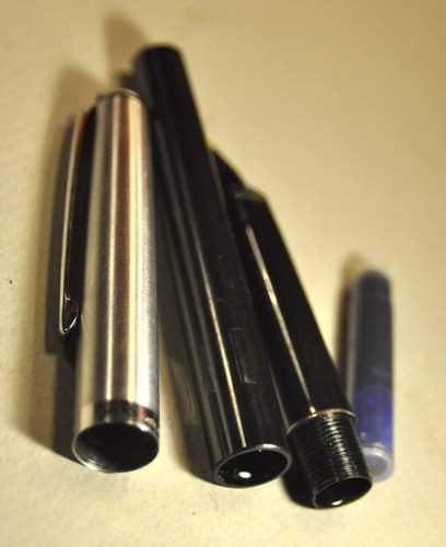 "Geha" 707 Black&CT Vintage German c.1986's Cartridges Fountain pen for Parts - Picture 6 of 20