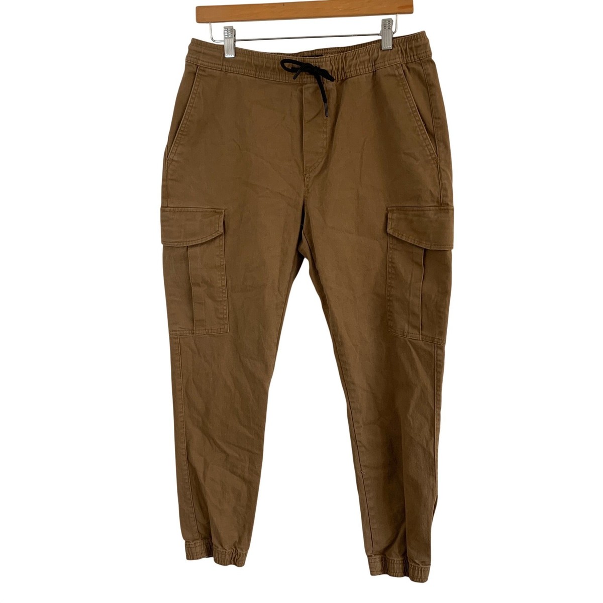 WXYZ MFG CO Los Angeles Mens Brown Cargo Jogger Pants WC527J1 Size