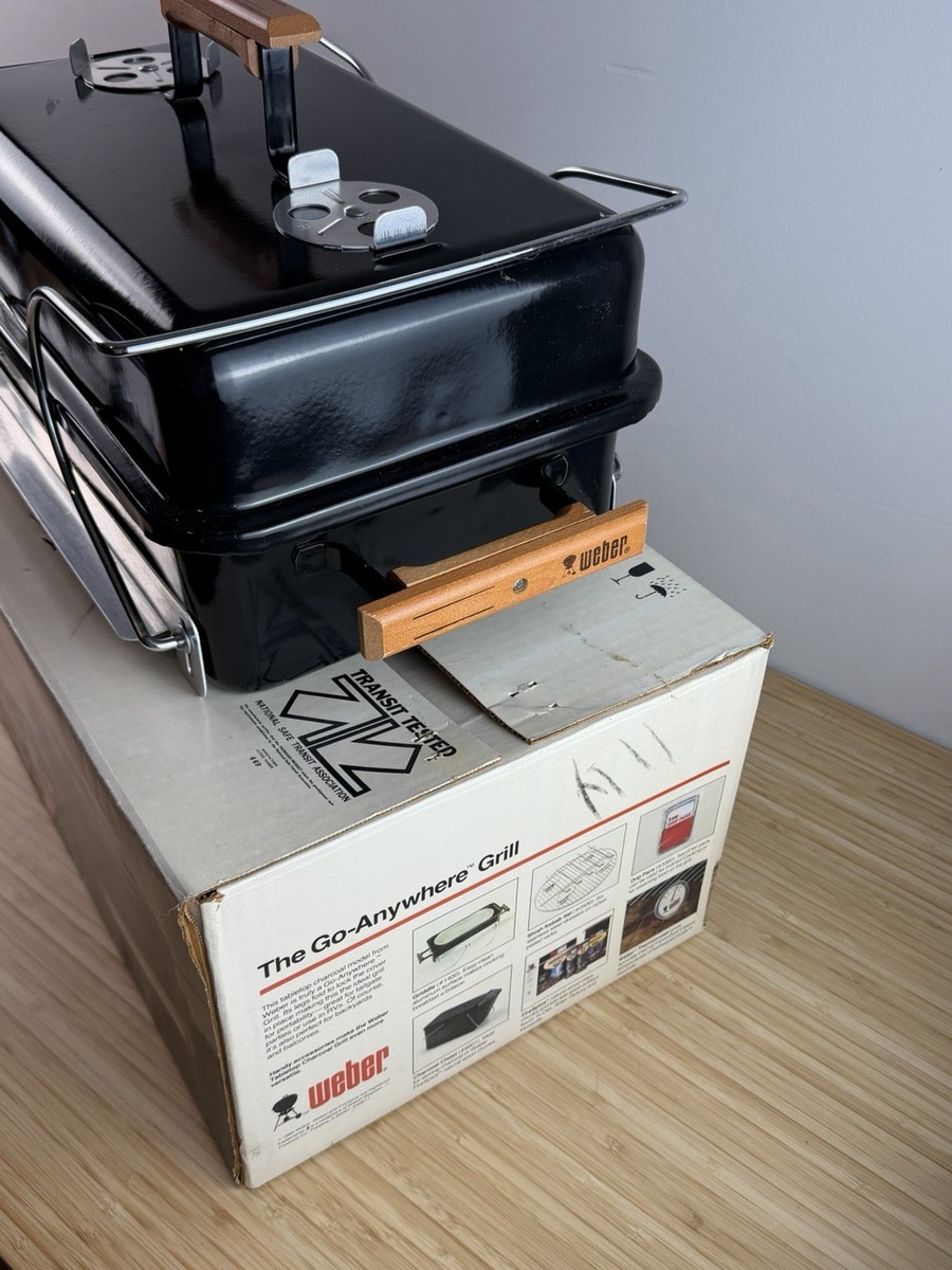 【1992年購入品】Weber Go-Anywhere grill Weber Go-Anywhere Charcoal Grill Tabletop BBQ Black 90's NEW IN