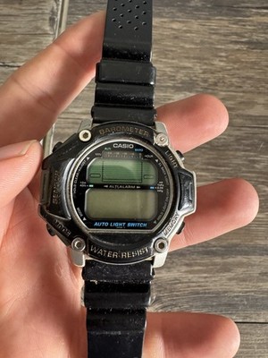 RARE VINTAGE CASIO PRT-20 BAROMETER ALARM MEN'S WATCH WR 100M