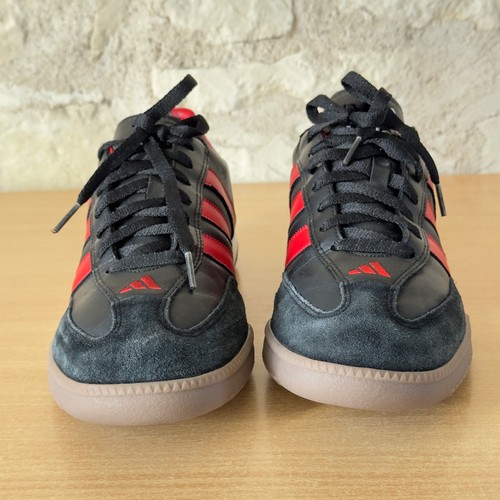 Vintage Adidas Samba AC Milan Rossoneri Rare Baskets en cuir à lacets EU 43 1/3 - Photo 8/17