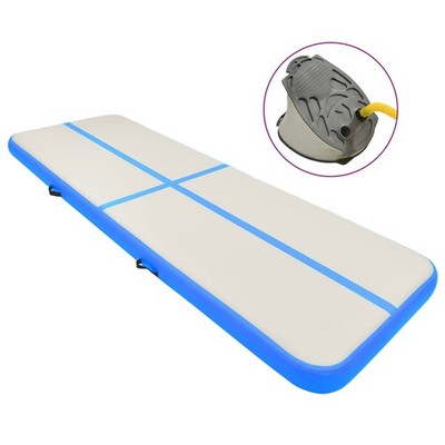 Air Turnmatte Track Tumbling Matte Aufblasbare Mit Pumpe 300x100x15 Cm PVC Blau