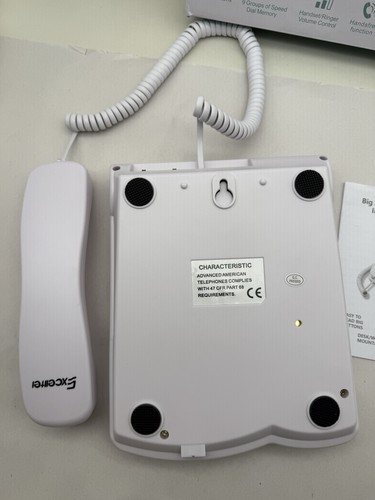 Big Button Phone for Seniors Corded Landline Telephone w/Handsfree Function READ - Picture 7 of 17