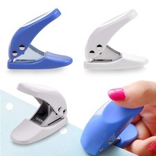 4PCS Mini Single Hole Punch, Portable Puncher for 10 Sheets at Once,Random Color