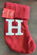 Wondershop Red Christmas Stocking Mini Monogrammed Letter H Lined