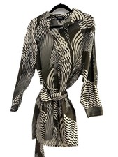 Express Portofino Shirt Dress Cotton Blend Green With Belt Size Large