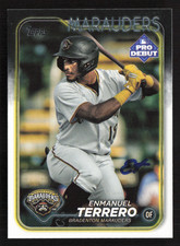 Enmanuel Terrero Signed 2024 Pro Debut Card # PD-12 Bradenton Marauders  2