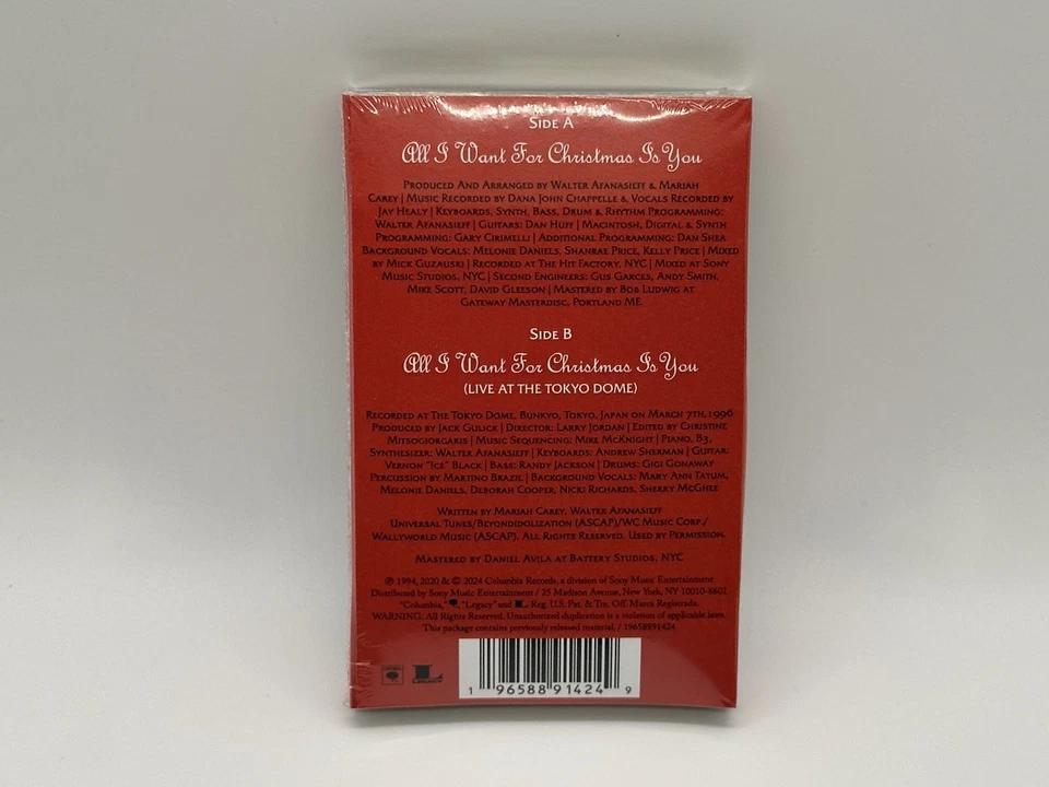 MARIAH CAREY All I Want For Christmas Is You 30th Anniversary Cassette Tape - Image 2 of 3