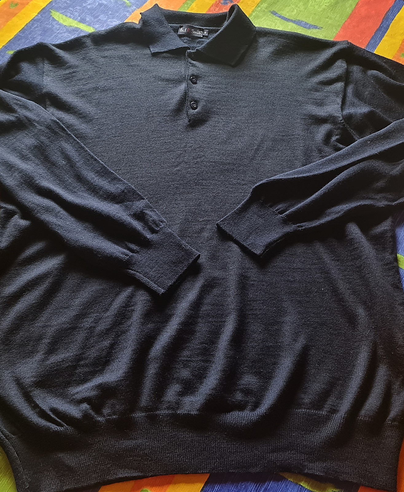 SWEATER AUTHENTIC PAUL R SMITH SOLID BLUE KNITTED… - image 4