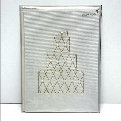 Papyrus WEDDING CONGRATULATIONS Card, Cake Design by Lori Weitzner + Envelope