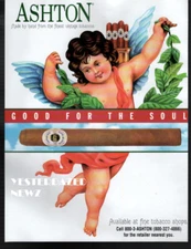 1998 Print ad for Ashton Cigars "Made by hand from the finest vintage tobaccos"