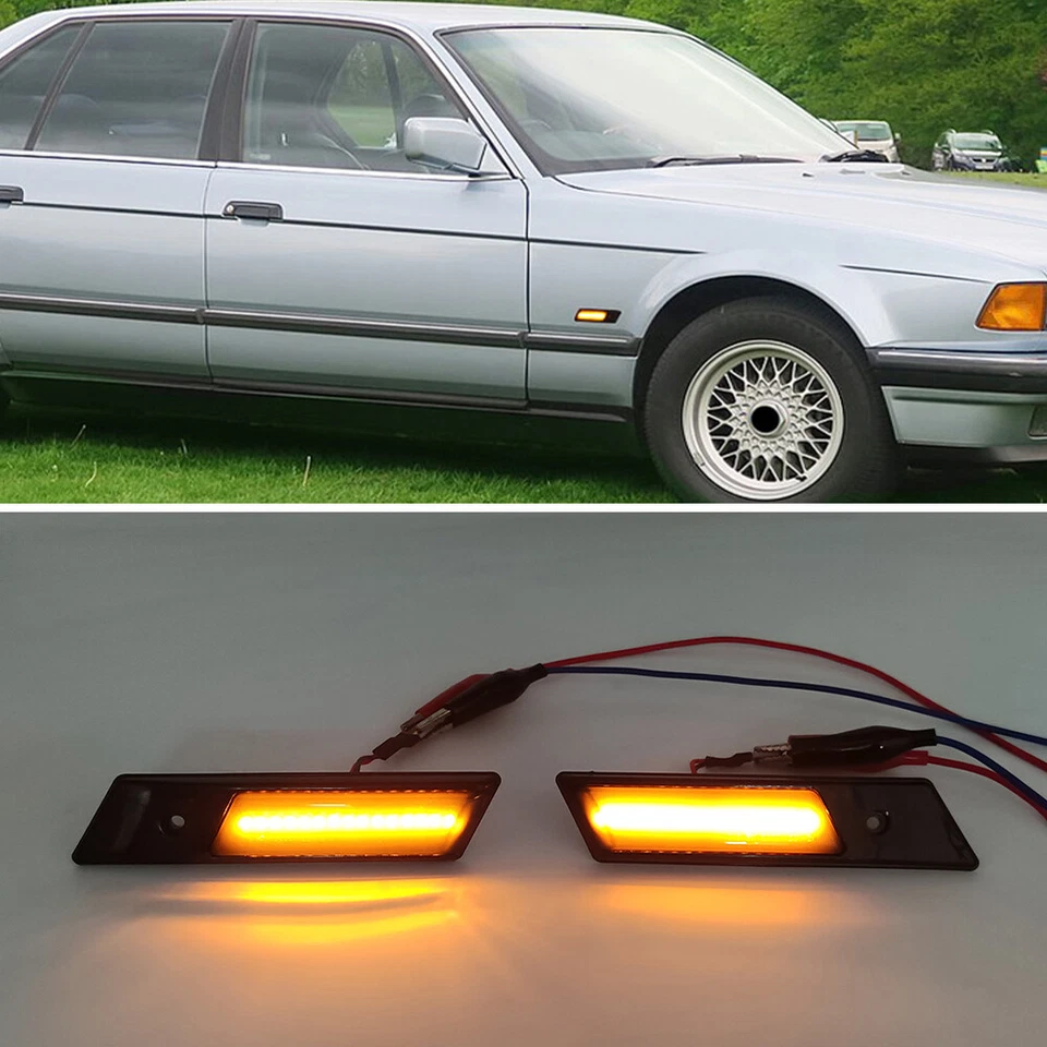 Fit 1992-1996 BMW E36 3-Series 318 328 325 323 M3 Side Marker Fender Lights Pair Foto 3 de 4