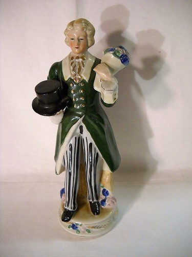Vintage Occupied Japan Colonial Man Figurine ~ Uncle Sam ~ Americana 10" Top Hat