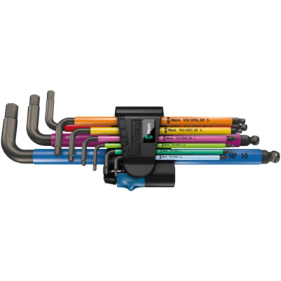 Wera 950/9 Hex-Plus Multicolour HF 1 Winkelschlüsselsatz Haltefunktion, 9-teilig