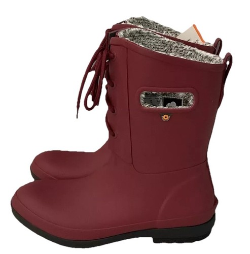 Bogs Amanda II Lace Damengröße 10 cranberry Winter Regen Stiefel wasserdicht/lesen