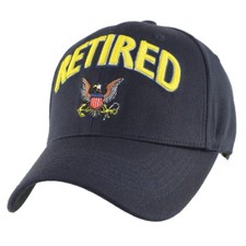 U.S. NAVY RETIRED STRETCH FIT Military Ball Cap