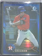 2016 Bowman Chrome Blue Refractor #BCP-4 Alex Bregman No 13 of 150