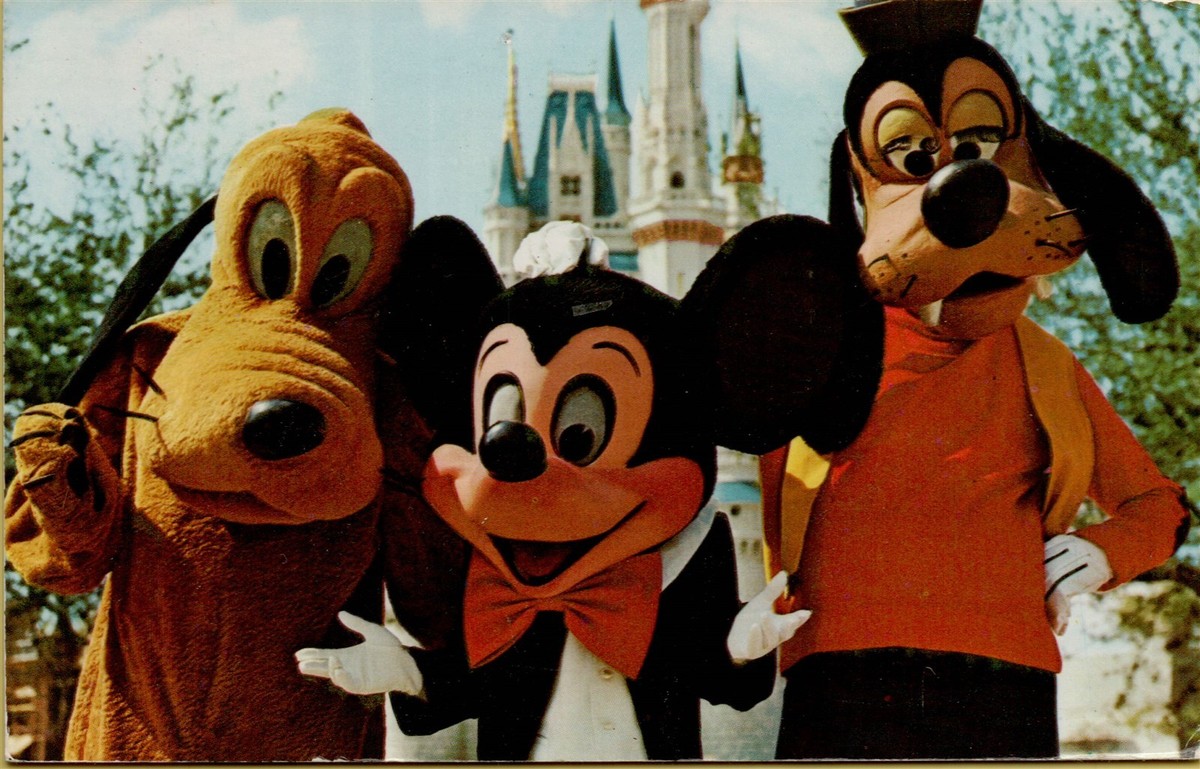 1976 Walt Disney World Mickey Mouse Pluto Goofy Magic Kingdom FL