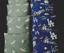 Cornhole Bean Bags made w Los Angeles LA Dodgers Fabric ACA Regulation Game Toss