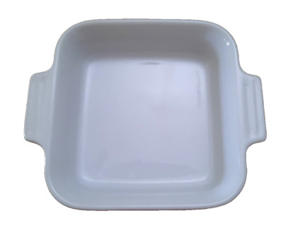 LE CREUSET 6'' x 6''  Square Stoneware Small Casserole Baking Dish All White