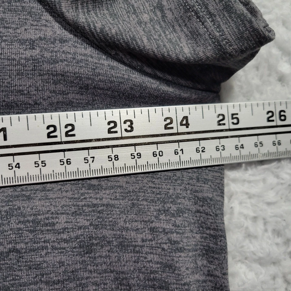 Camisa feminina DANSKIN NOW XXL 20 cinza manga curta inserções de malha sobreposição lateral - Imagem 3 de 4