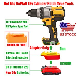 1x Adapter for Craftsman V-20 Li-Ion Battery To for DeWalt 20v MAX XR Tools