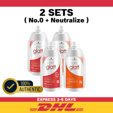 2 Sets Schwarzkopf Glatt No.0 Hair Straightener Cream For Very Curly Frizz