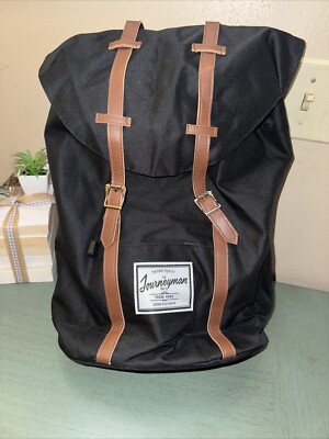 Journeyman Backpack Black Canvas Laptop Bag NWT