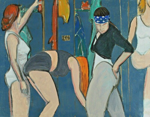 Pintura Exóticos Vestidor Discoteca Aerobic Pintura Al Óleo Arte Original - Afbeelding 1 van 4