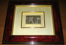 QUADRO Creazioni ARTEX Argento 925 Bassorilievo 3D Artigianale cornice in radica