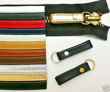 Two Leather Zipper Pull Loops W/Split Rings For Bag/Briefcase/Pouch/Jacket/Boots