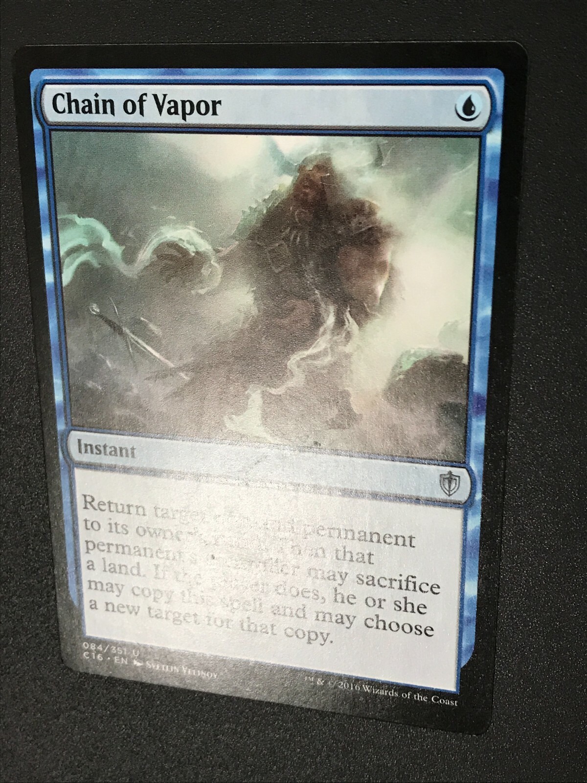 Set Of 2x Chain Of Vapor Very Light Play Vlp Commander 16 C16 Magic Mtg Edh Ebay