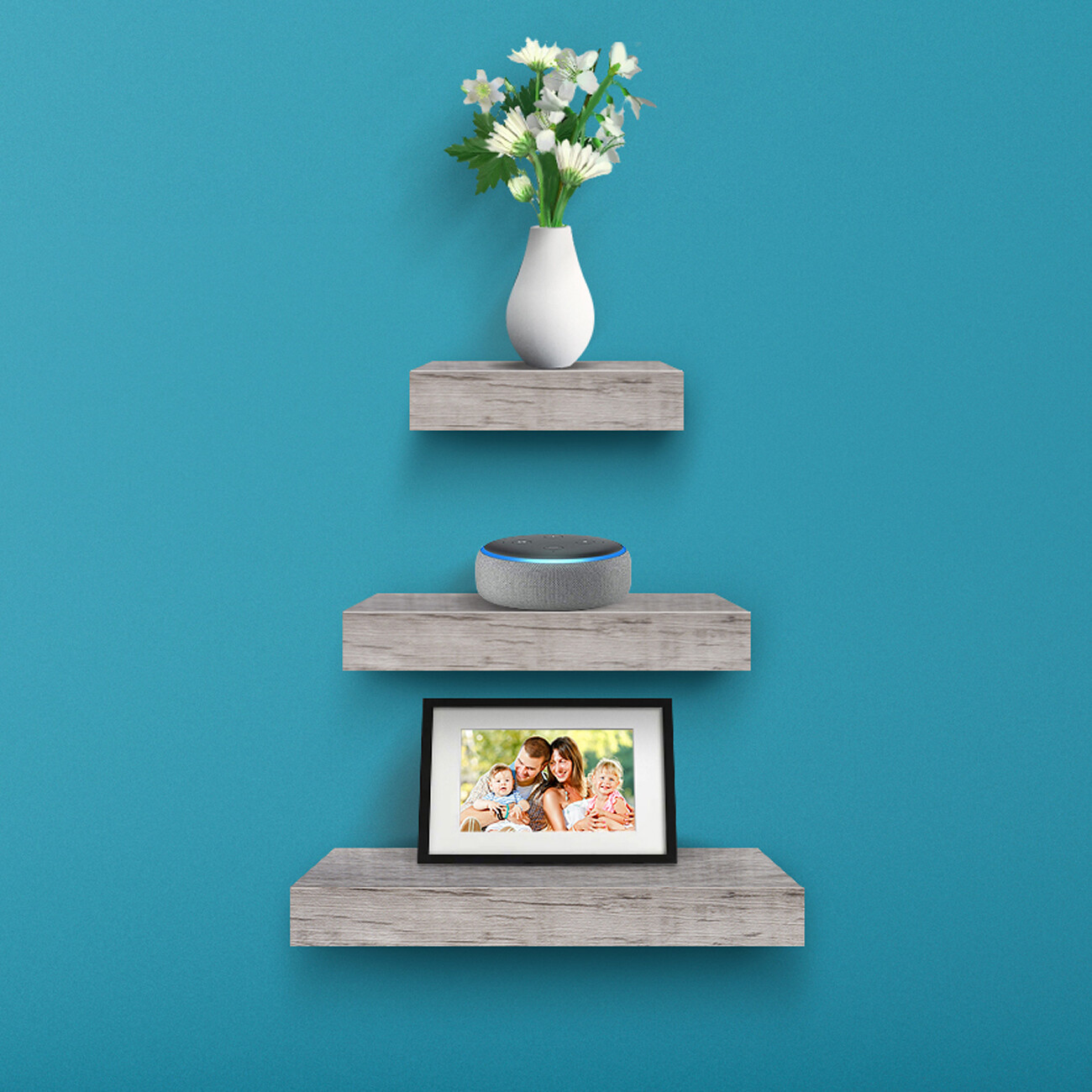 Sorbus Wall Mount Corner Shelves, Square Hanging Decor Wall Floating