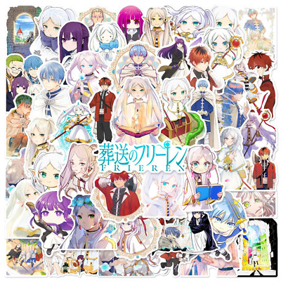 Mix 10/50 PCs Frieren: Beyond Journey's End Animate Luggage Doodle Car Stickers