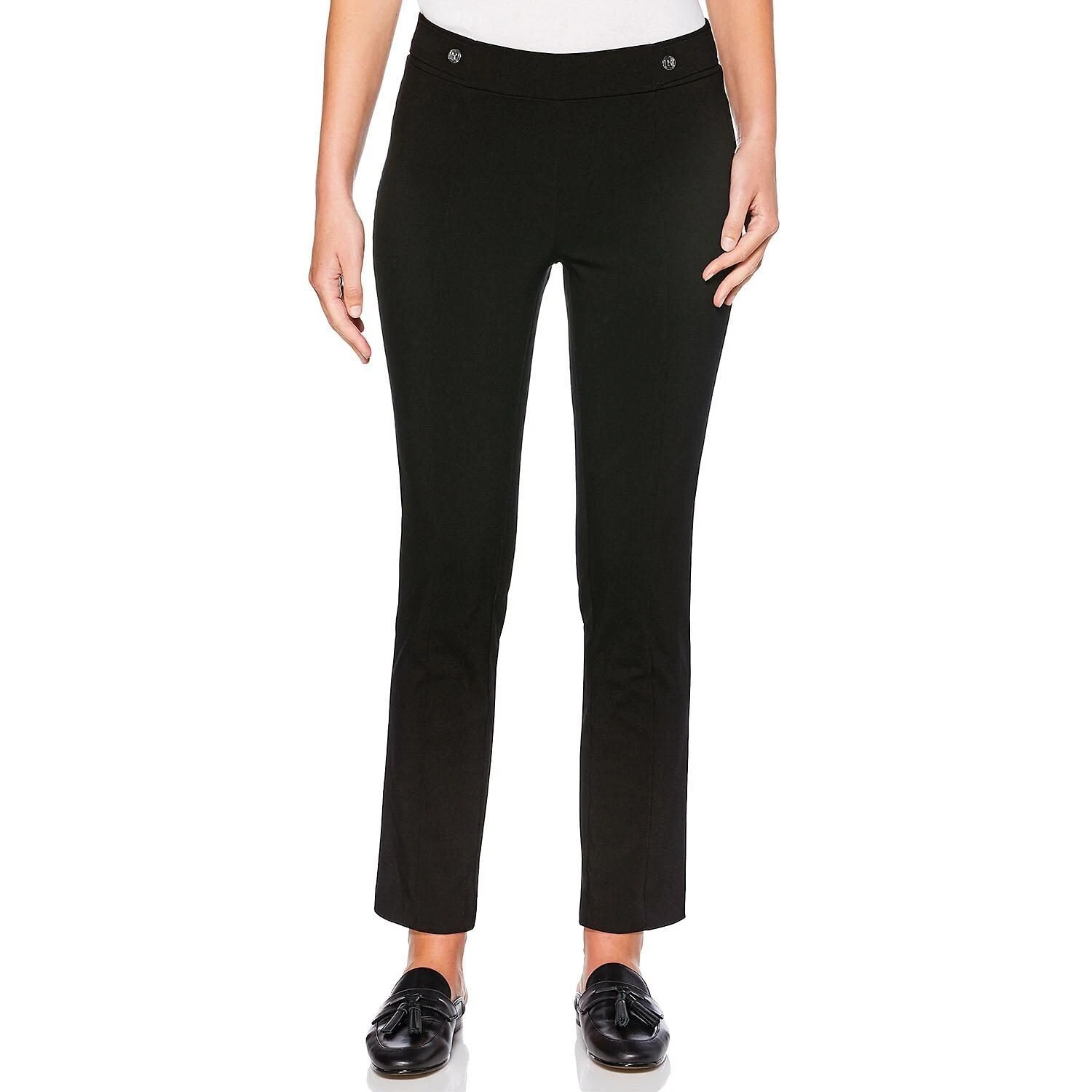 Rafaella Supreme Pantalon en fausse robe à enfiler en noir, 8