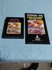 Dodge 'Em Game Game w/  Original Atari 2600 Booklet Manual Instructions